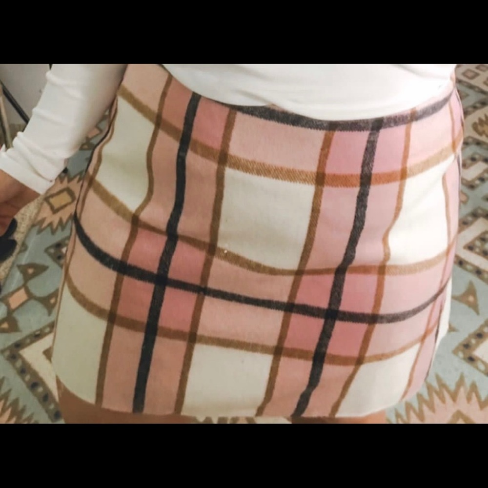 Anthropologie plaid skirt